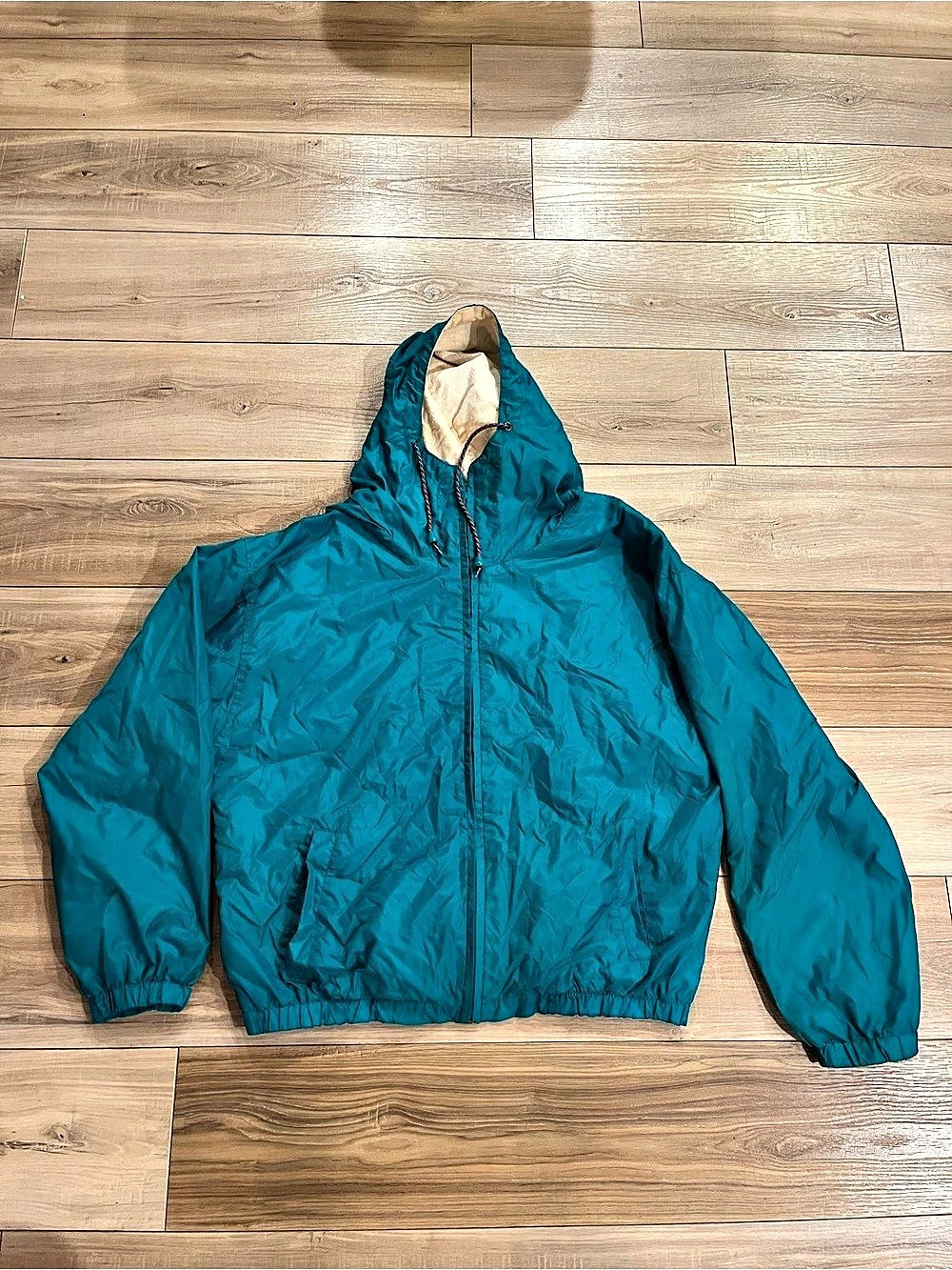 Vintage Eagles Ridge Sport-Jac Hooded Jacket Blue Medium